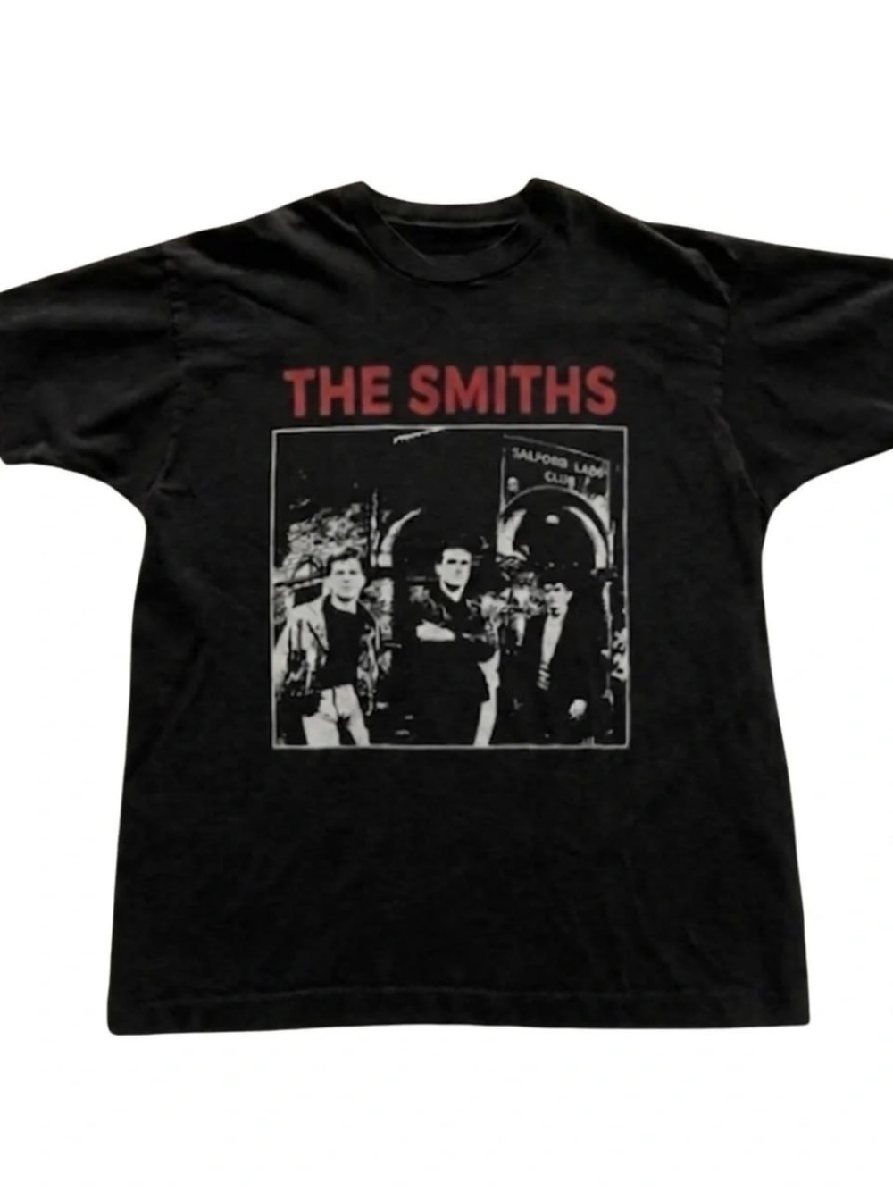 Gildan Black The Smiths Graphic Tee with Red Logo